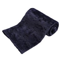 FBP206-N: Navy Embossed Flannel Wrap